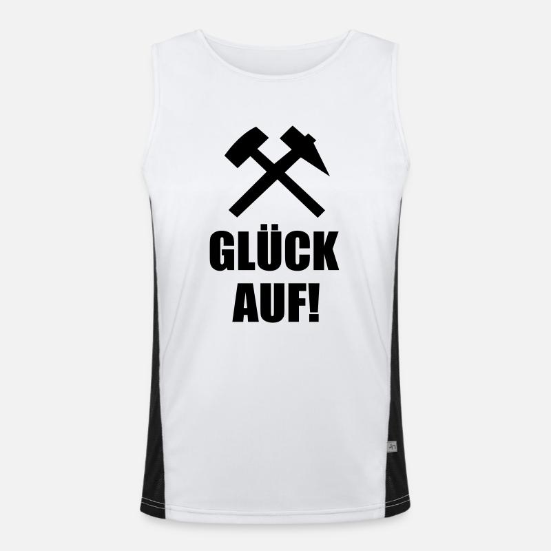 Glück auf Ruhrpott Funktionelles Kontrast-Tank Top für Männer 