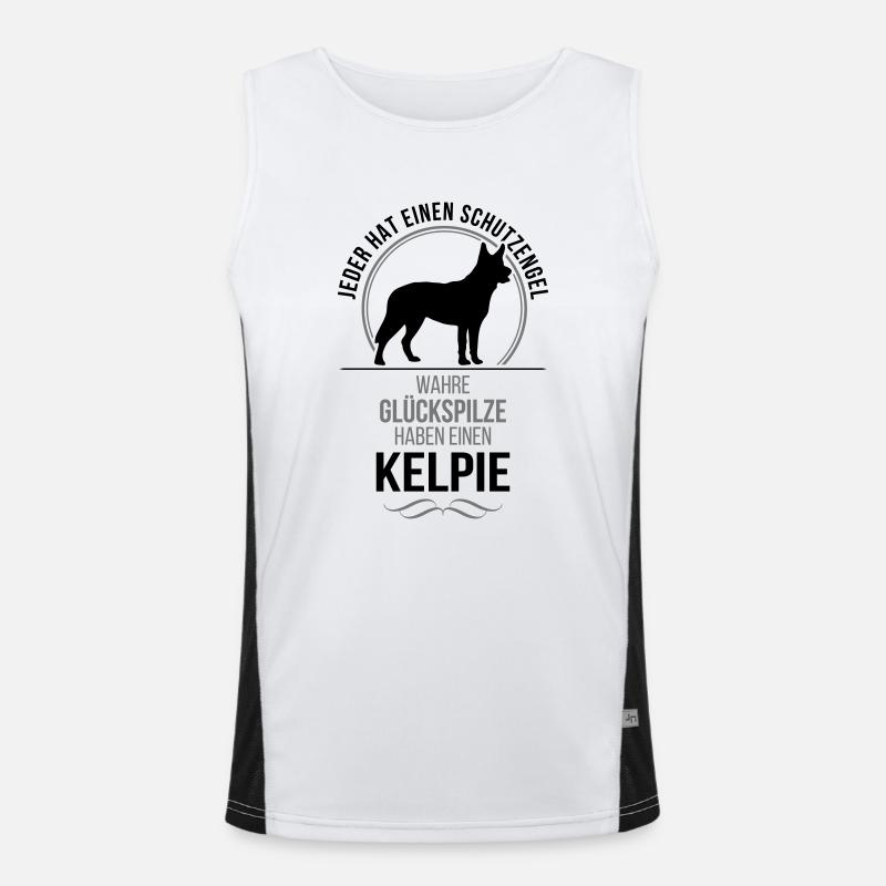 KELPIE Schutzengel Wilsigns Funktionelles Kontrast-Tank Top für Männer 