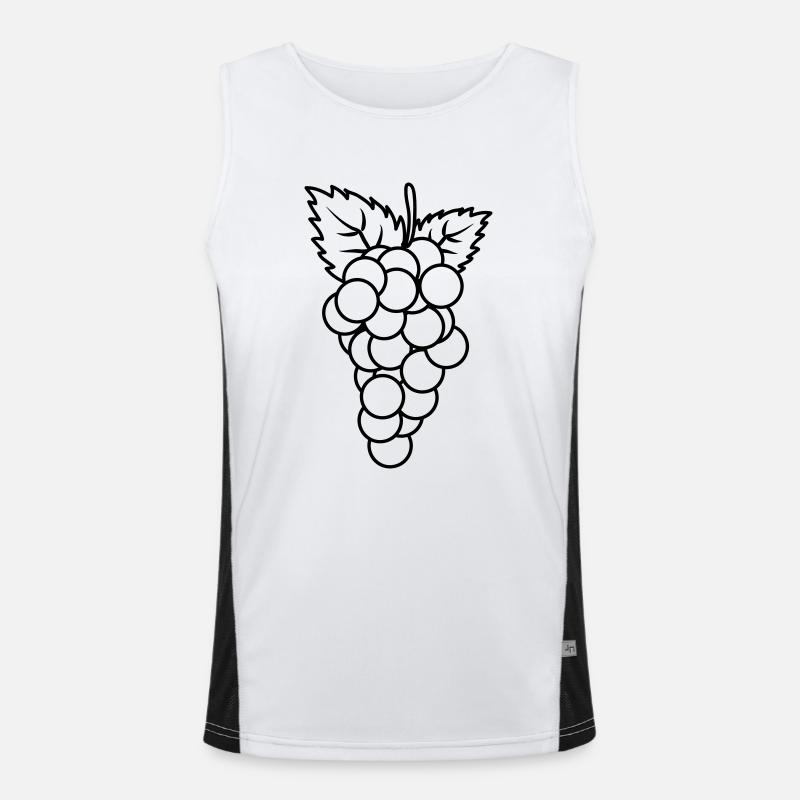 Grapes fruit fruit - Men's Functional Contrast Tank Top  - white/black
