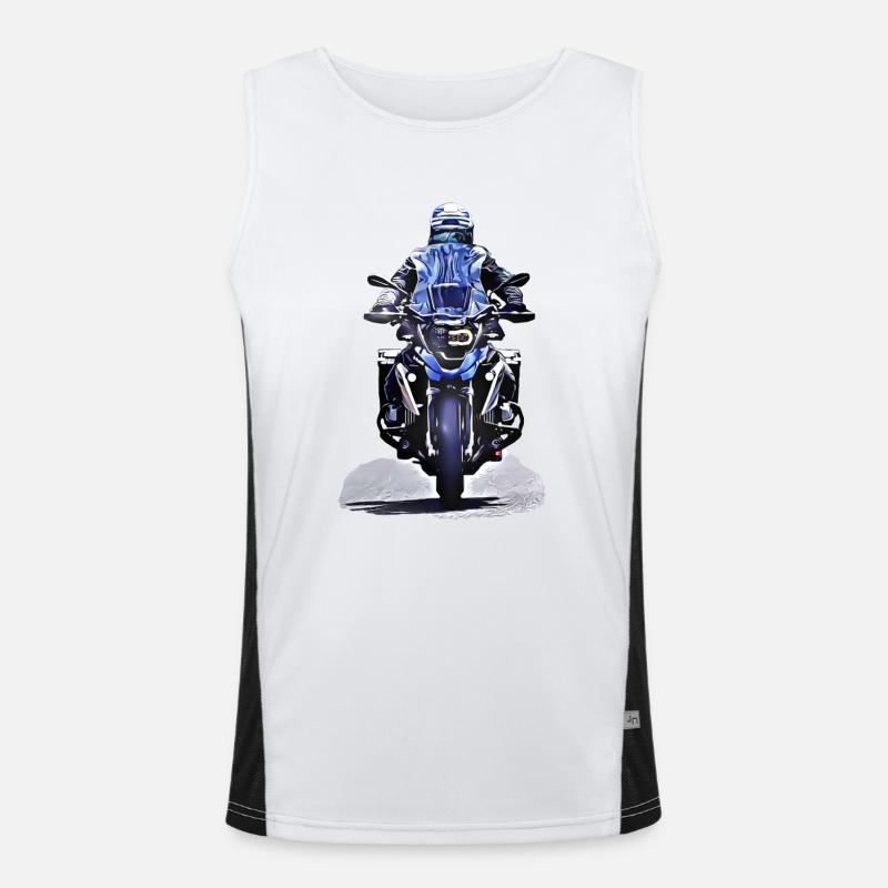 Motorradfahrer Funktionelles Kontrast-Tank Top für Männer 