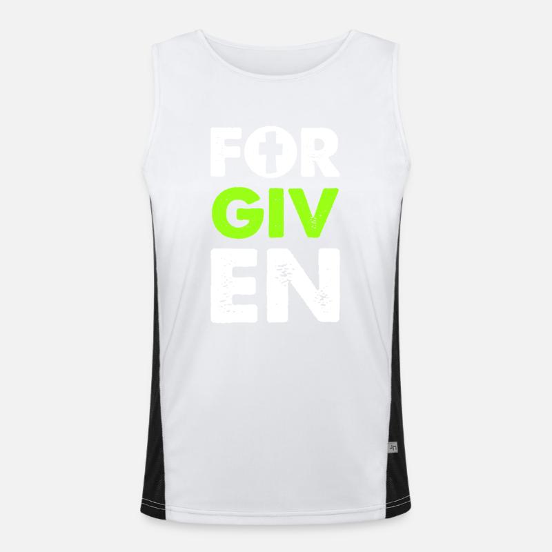 forgiveness bible saying Men's Functional Contrast Tank Top 