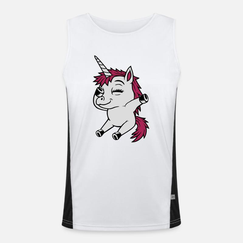 Dabbing Dancing Unicorn Party Débardeur respirant contrasté Homme 