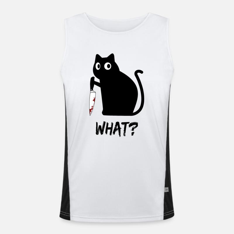 Chat drôle de chat ce qui dit drôle de chat Débardeur respirant contrasté Homme 