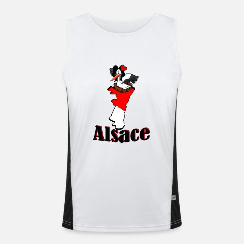 Storchenregion Elsass Funktionelles Kontrast-Tank Top für Männer 