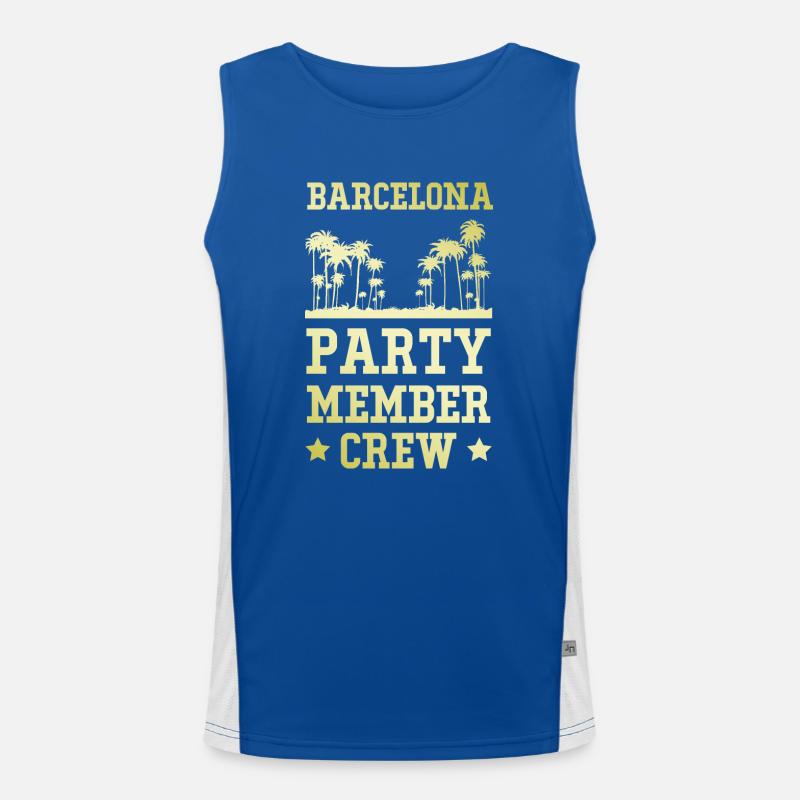 Équipe de fête de Barcelone Débardeur respirant contrasté Homme 