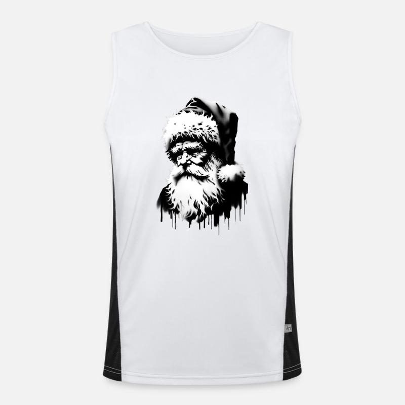 Weihnachtsmann bringt Ugly Christmas Geschenke Funktionelles Kontrast-Tank Top für Männer 