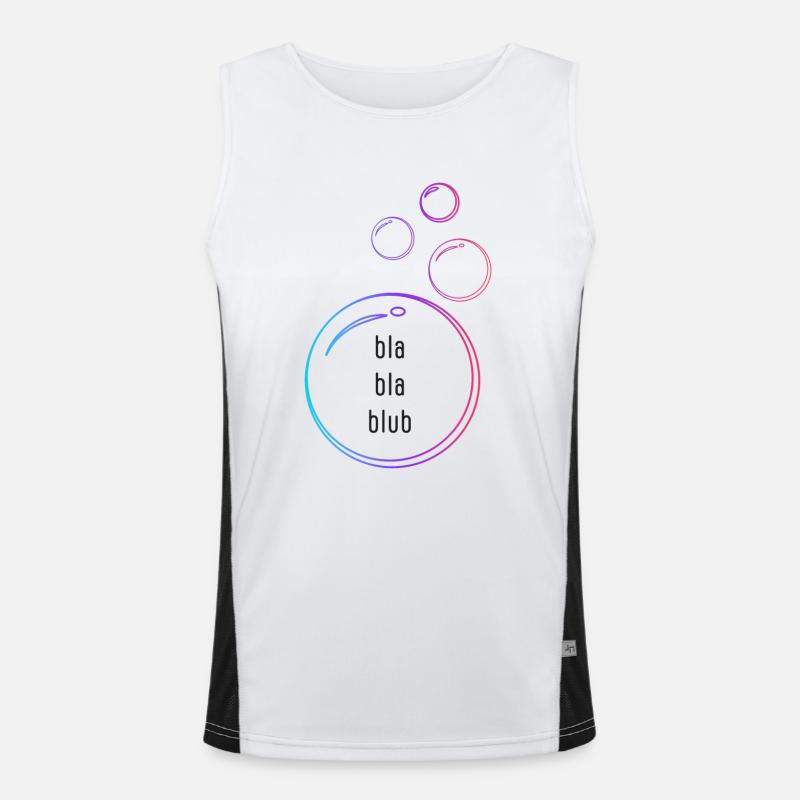 blah blah blah Men's Functional Contrast Tank Top 