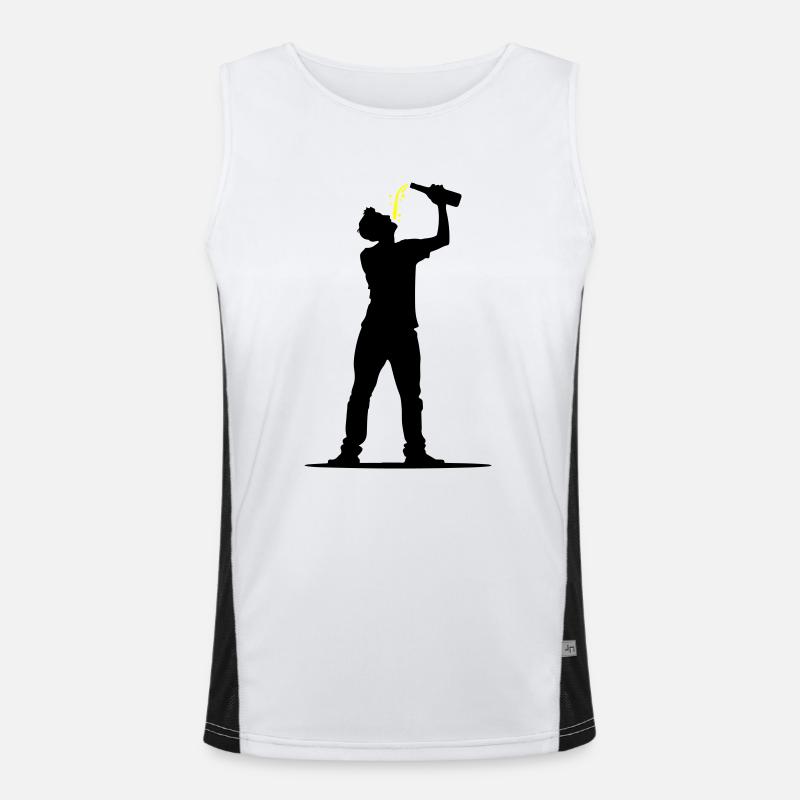 Drinker Beer - Men's Functional Contrast Tank Top  - white/black