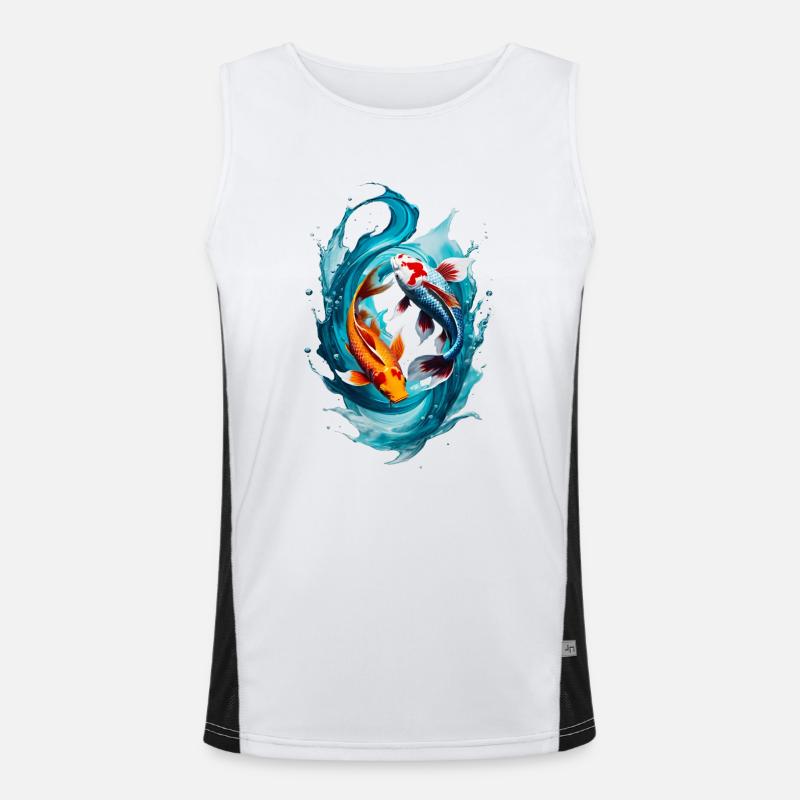 Fische Funktionelles Kontrast-Tank Top für Männer 