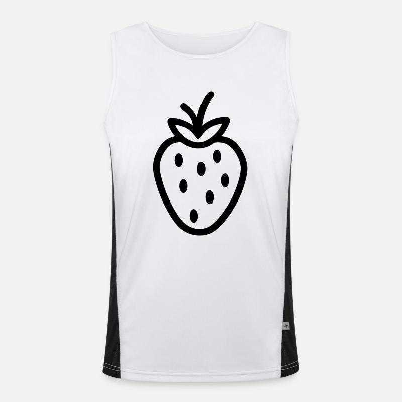 Erdbeere Funktionelles Kontrast-Tank Top für Männer 