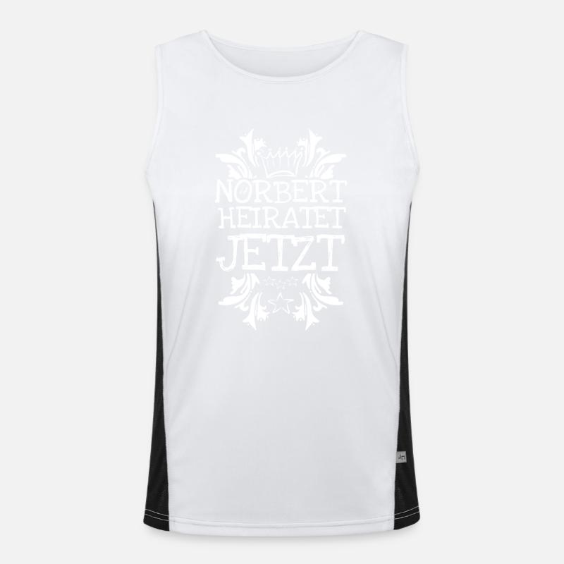 Norbert as Bachelor - Men's Functional Contrast Tank Top - white/black