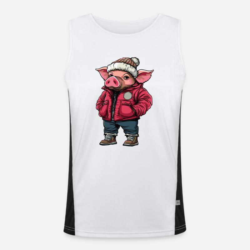Mode d’hiver du cochon Débardeur respirant contrasté Homme 