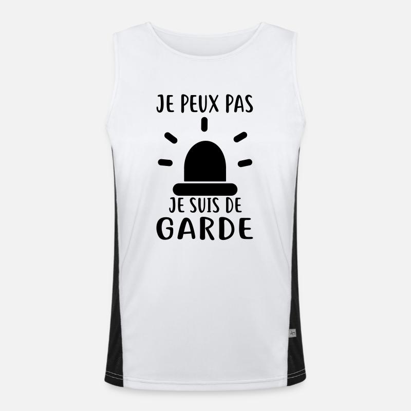 JE SUIS DE GARDE Débardeur respirant contrasté Homme 