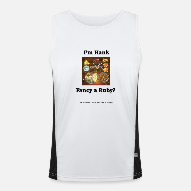 Rubin Funktionelles Kontrast-Tank Top für Männer 