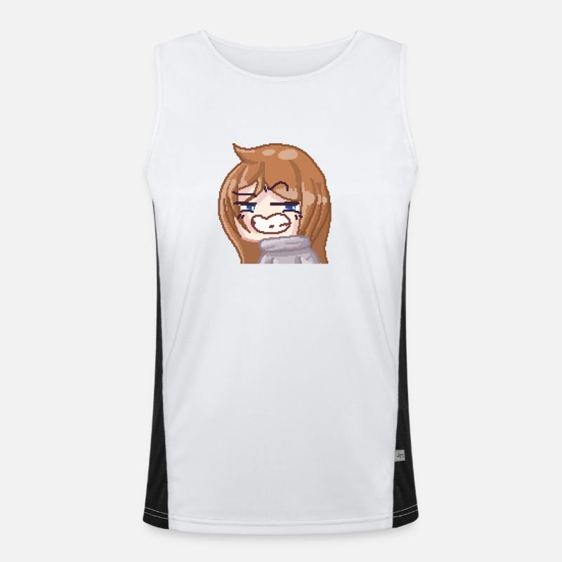 Pillowg1rl Emote Smirk Funktionelles Kontrast-Tank Top für Männer 