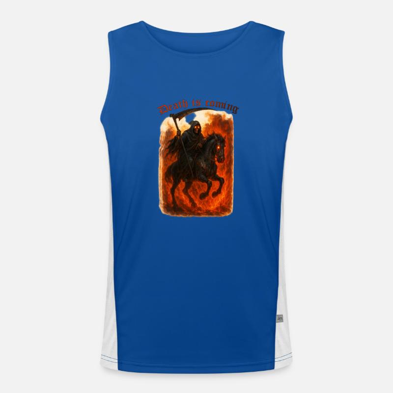 Death is comming Funktionelles Kontrast-Tank Top für Männer 