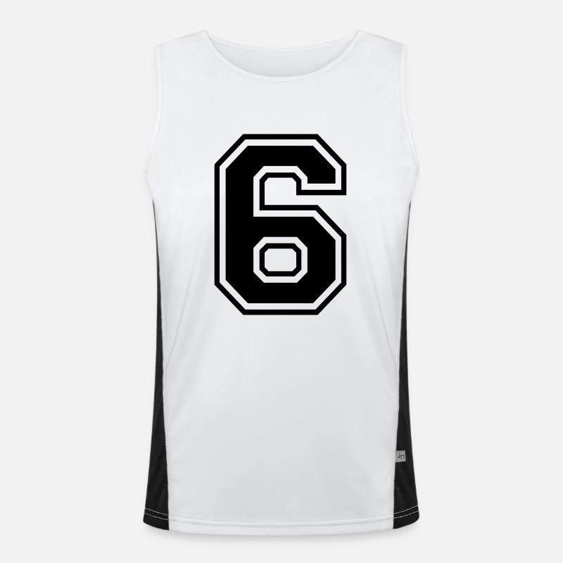 Nummer 6 Funktionelles Kontrast-Tank Top für Männer 
