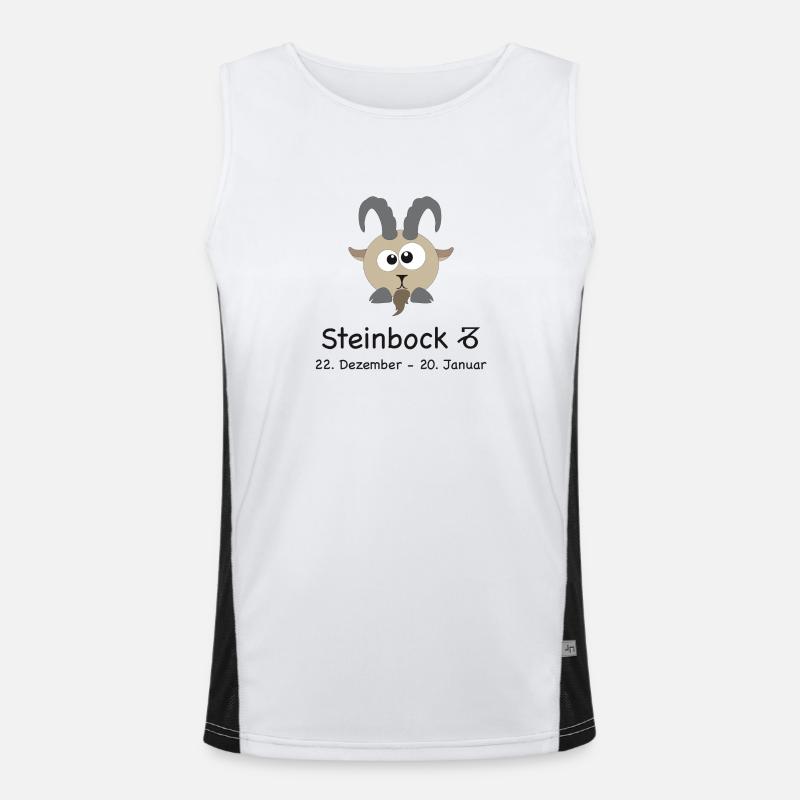 Sternzeichen Steinbock Funktionelles Kontrast-Tank Top für Männer 