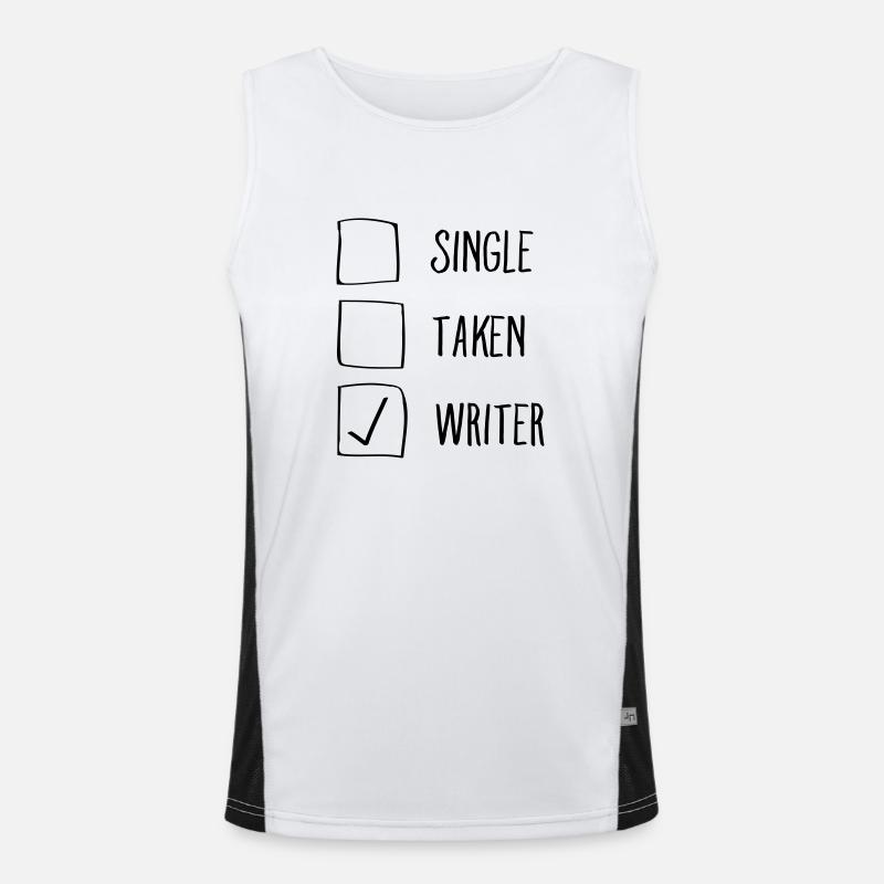 Single, Taken, Writer Débardeur respirant contrasté Homme 