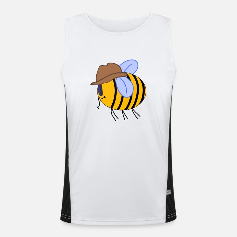 Herr Bee Funktionelles Kontrast-Tank Top für Männer 