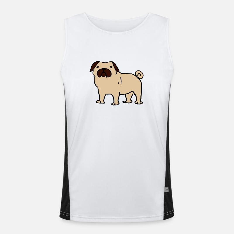 Mops Funktionelles Kontrast-Tank Top für Männer 