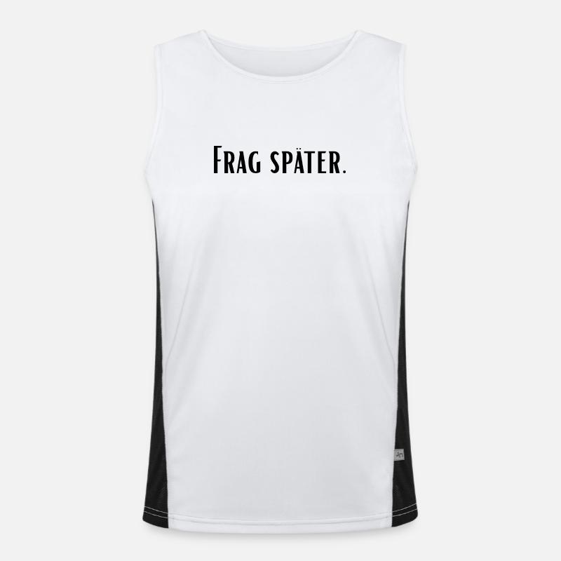 Frag später Funktionelles Kontrast-Tank Top für Männer 