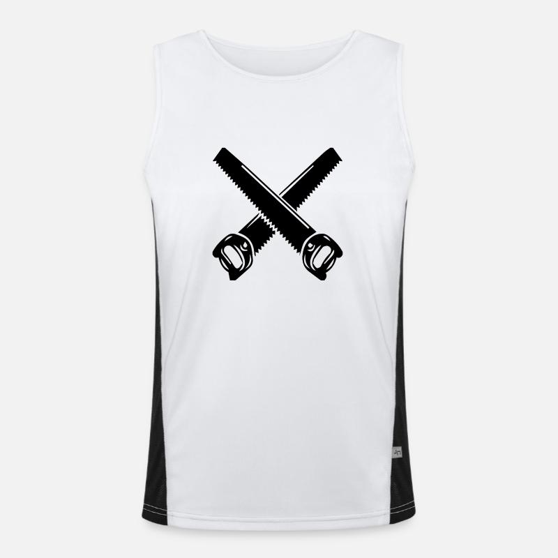 Säge Pocket Tischler Zimmerer Funktionelles Kontrast-Tank Top für Männer 
