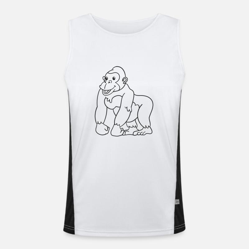 Gorille, singe, cadeau, idée cadeau Débardeur respirant contrasté Homme 