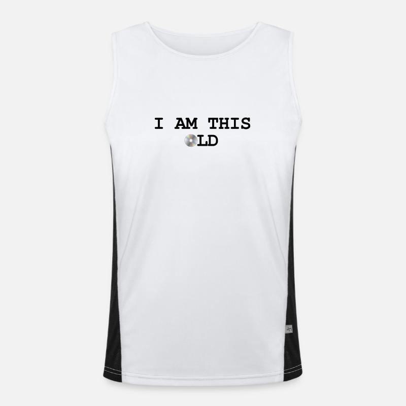 Ich bin schon so alt - Design mit CD Funktionelles Kontrast-Tank Top für Männer 