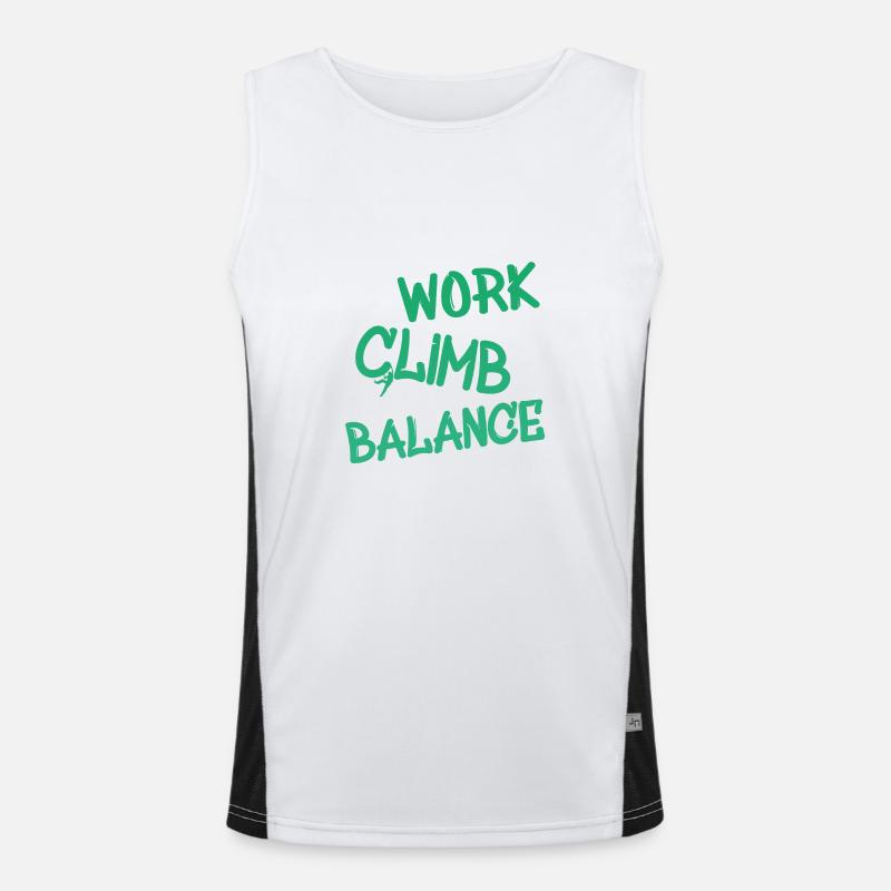 work climb balance Funktionelles Kontrast-Tank Top für Männer 