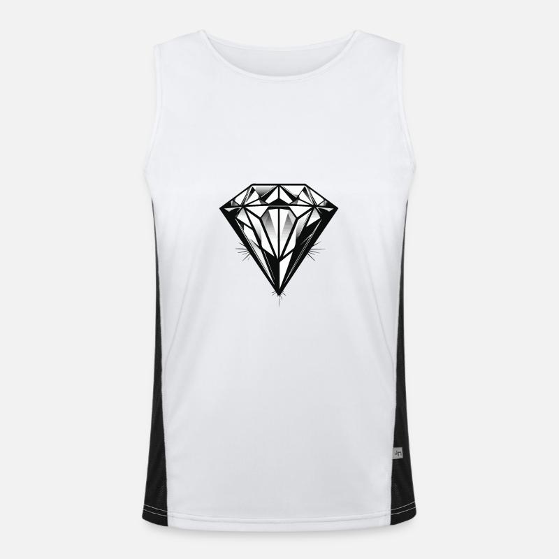 Diamond Symbol Men's Functional Contrast Tank Top 