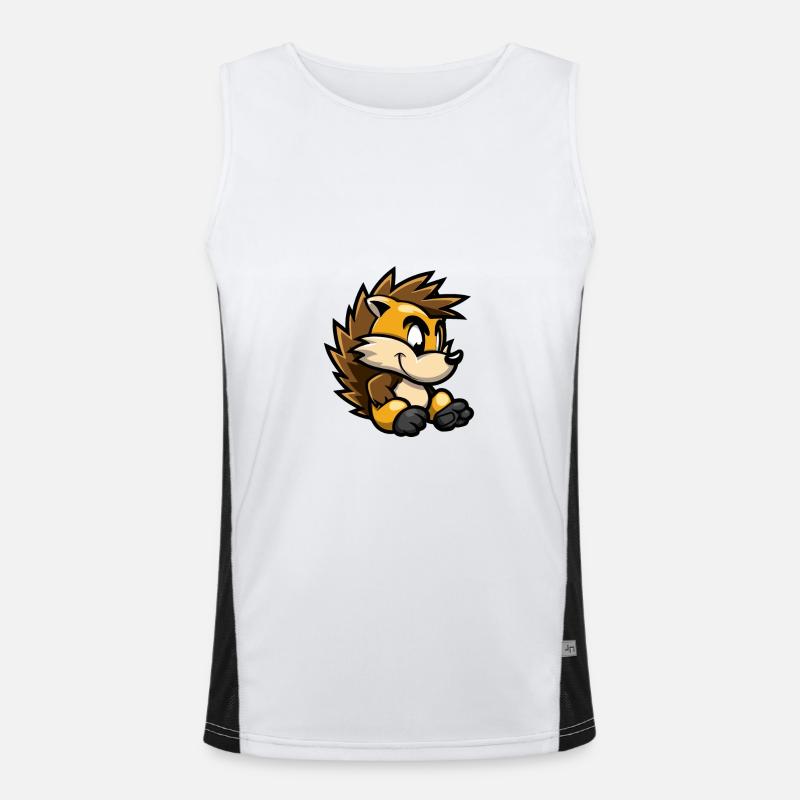 Hedgehog Comic Men's Functional Contrast Tank Top 