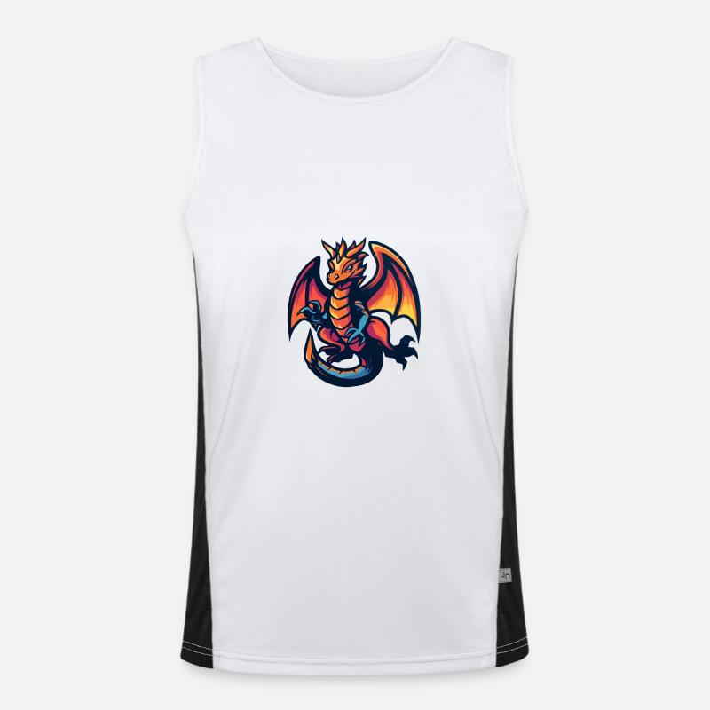 Dragon Comic Men's Functional Contrast Tank Top 