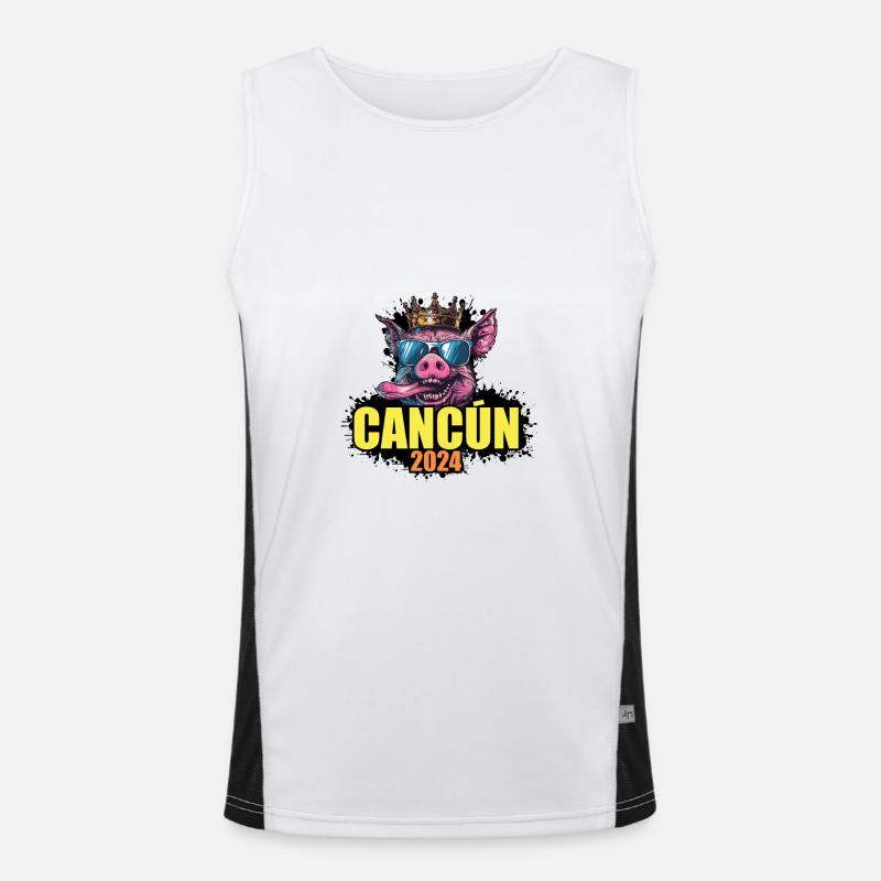 Cancun 2024 Pig Men's Functional Contrast Tank Top 