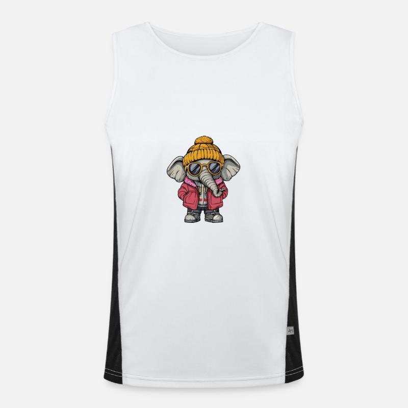 Mammut Cool Comic - Men's Functional Contrast Tank Top  - white/black
