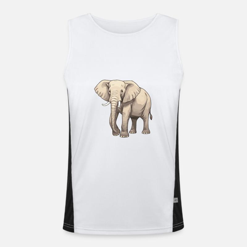Animal éléphant Débardeur respirant contrasté Homme 