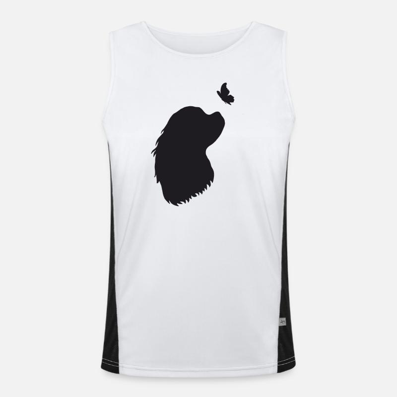 Cavalier King Charles Spaniel Funktionelles Kontrast-Tank Top für Männer 