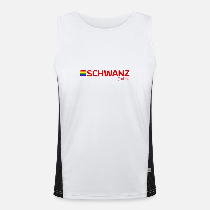 SCHWANZ [fixiert] Funktionelles Kontrast-Tank Top für Männer 