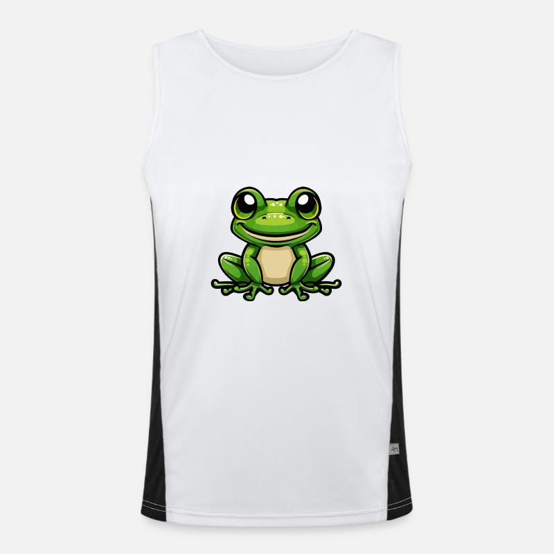 Frosch Comic Funktionelles Kontrast-Tank Top für Männer 