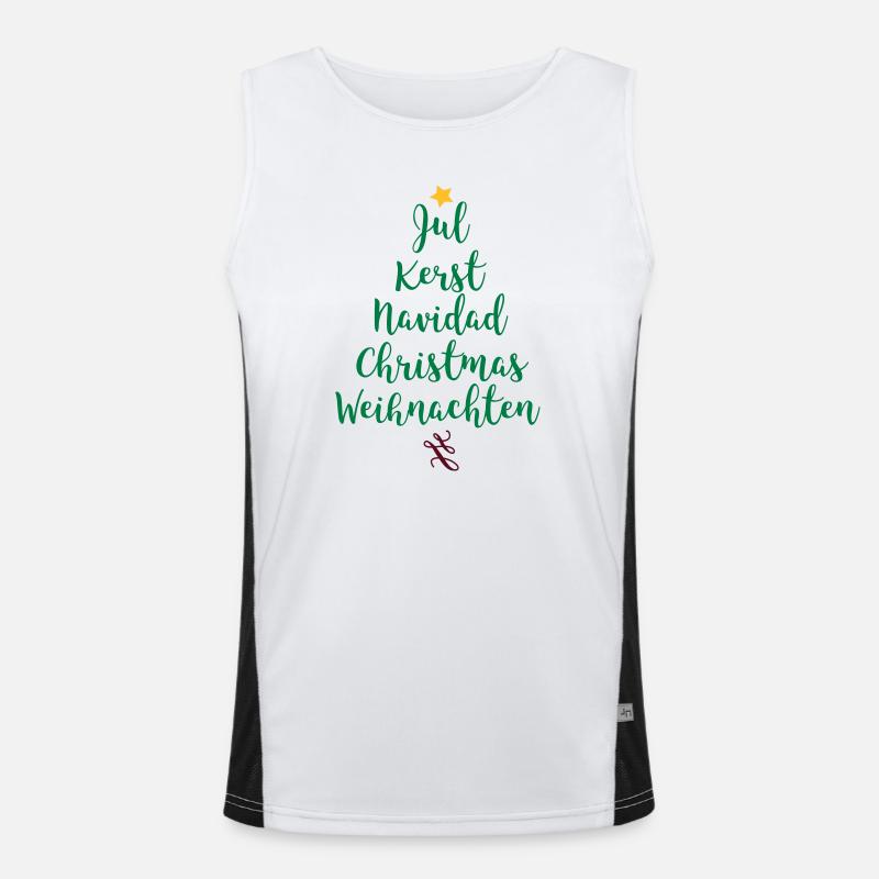 Weihnachtsbaum Funktionelles Kontrast-Tank Top für Männer 