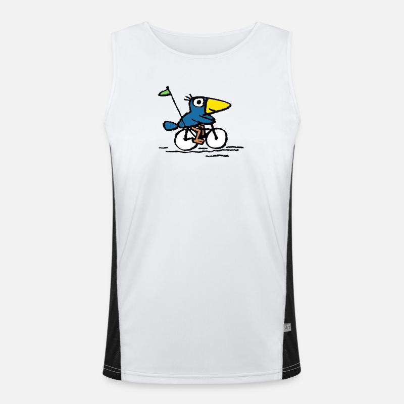 kleiner Raben Cartoon Funktionelles Kontrast-Tank Top für Männer 