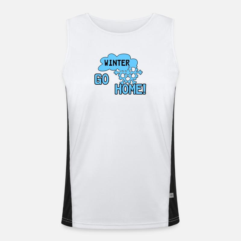 Winter Schnee lustig Spruch Geschenk Funktionelles Kontrast-Tank Top für Männer 