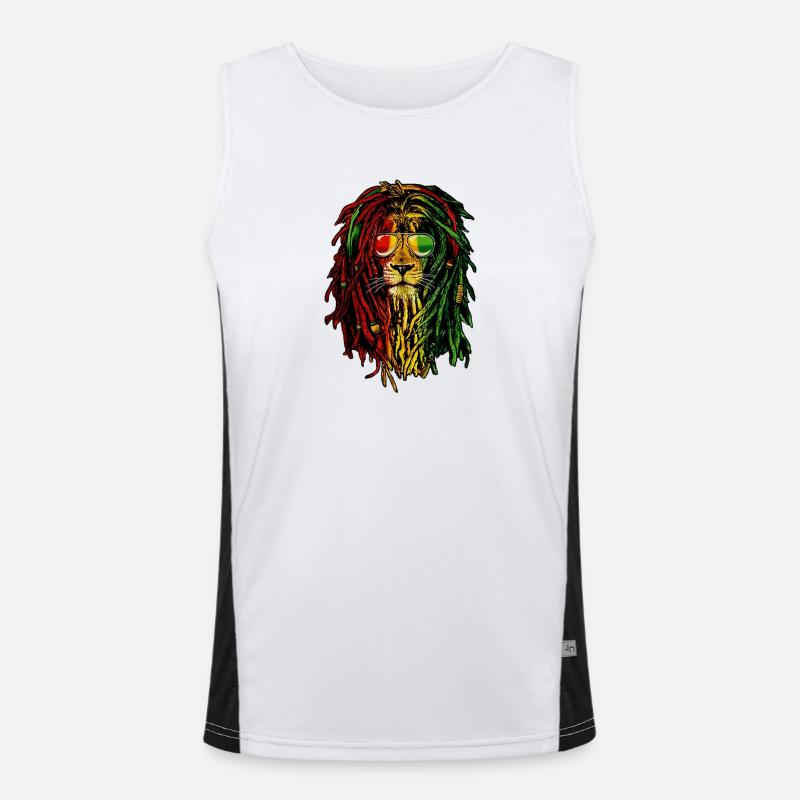 Lion Rasta Men's Functional Contrast Tank Top 