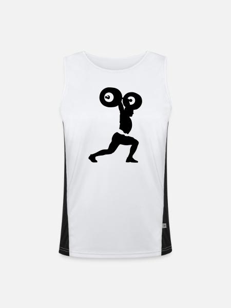weightlifter - Men's Functional Contrast Tank Top - white/black