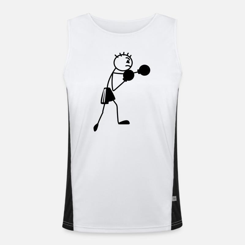 Figurine de boxe Stickmen Débardeur respirant contrasté Homme 