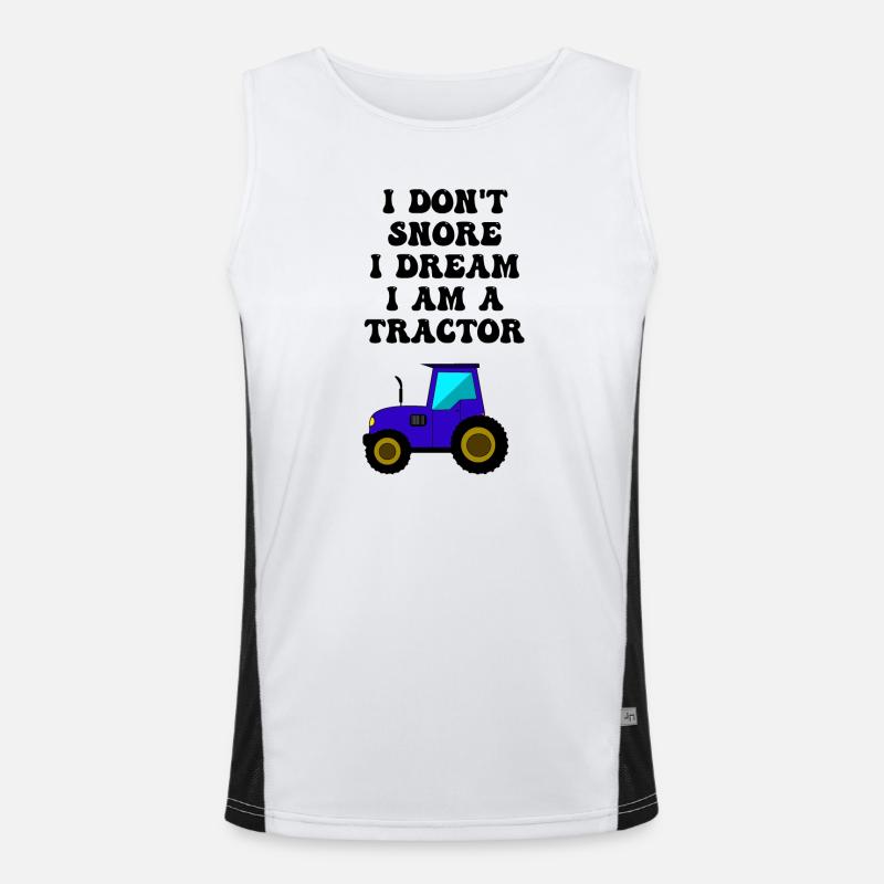 traktor schnarchen Funktionelles Kontrast-Tank Top für Männer 
