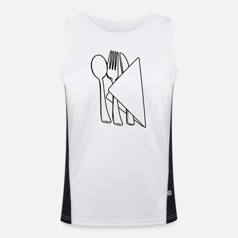 Besteck in Serviette Funktionelles Kontrast-Tank Top für Männer 
