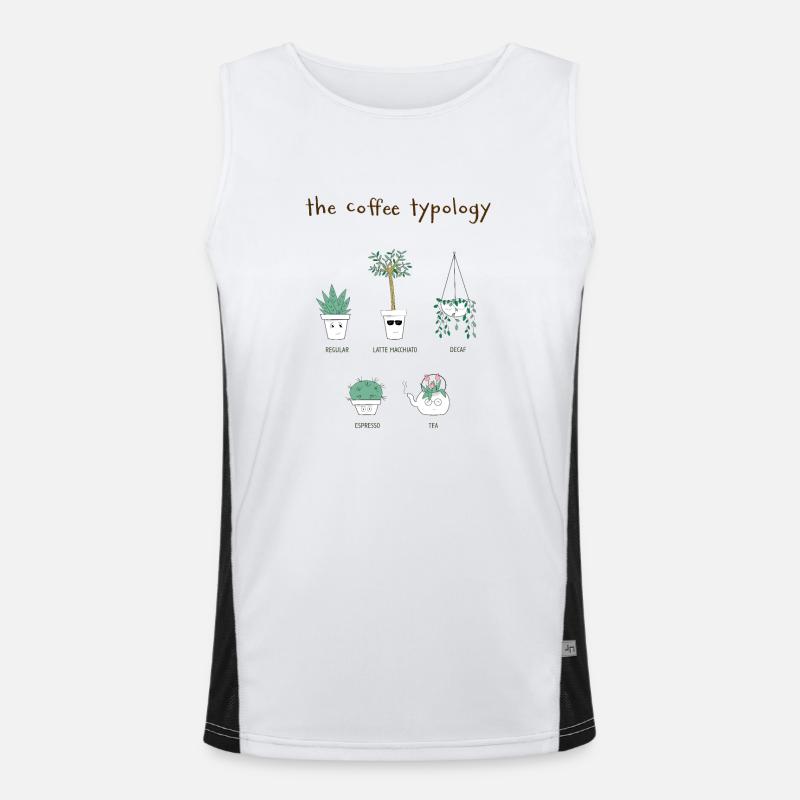 Coffee typology Men's Functional Contrast Tank Top 
