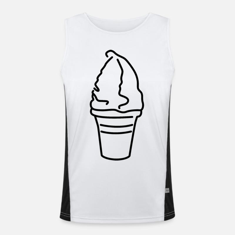 Eiscreme Funktionelles Kontrast-Tank Top für Männer 