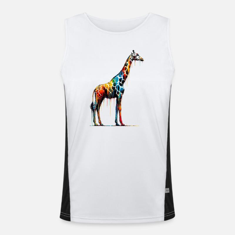 Giraffe Funktionelles Kontrast-Tank Top für Männer 